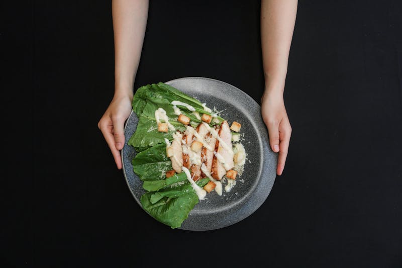 Caesar Salad at pizza luce with house-made dressing