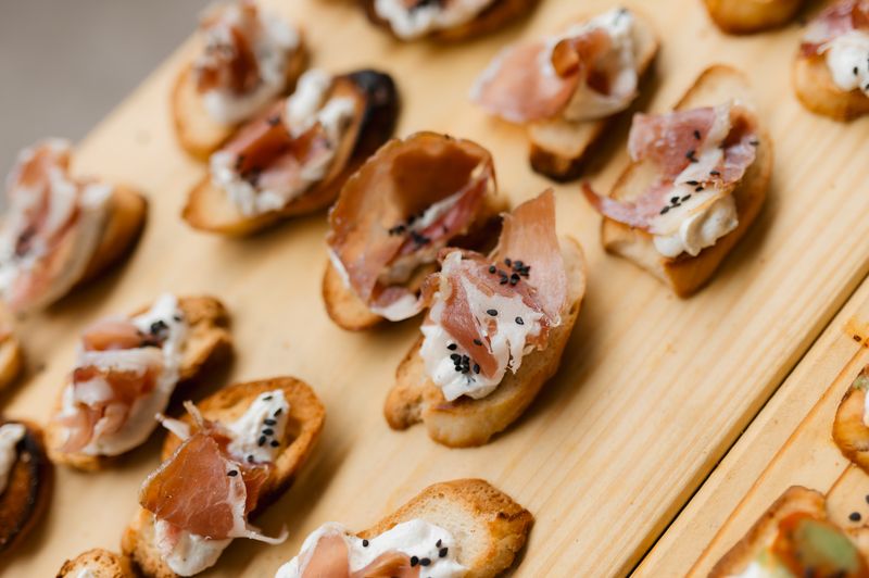 Whipped Ricotta Crostini starter at pizza luce Charlotte