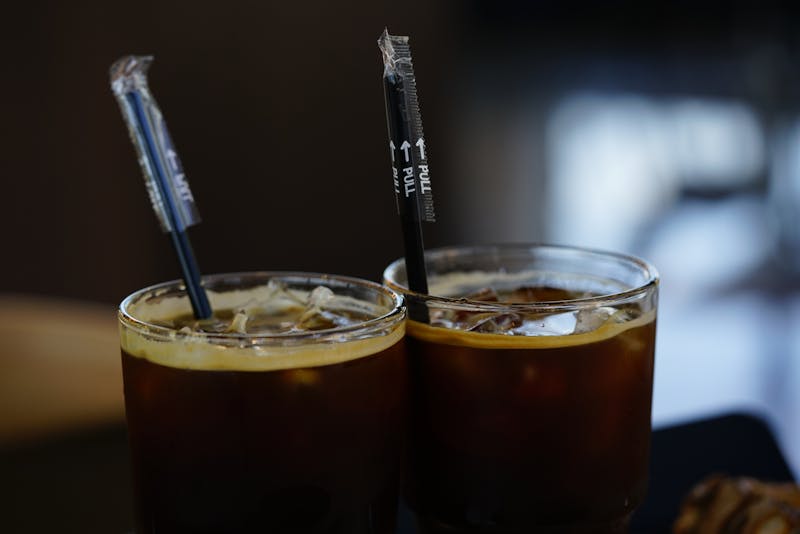 Iced espresso coffee at pizzaluce Charlotte NC